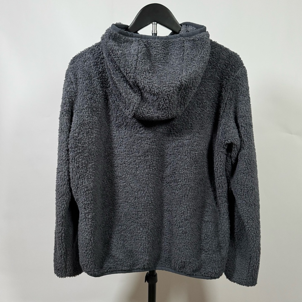 Patagonia Los Gatos Hooded Fleece Pullover Navy Blue/Grey Cozy Teddy Half Zip - Picture 2 of 10